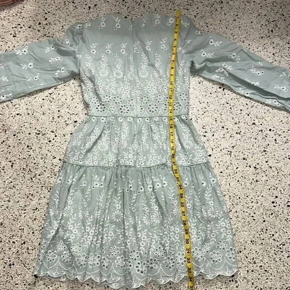 Antonio Melani Born on Fifth Amy green eyelet tiered dress 4 - Picture 3 of 8